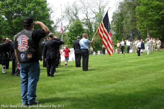 Ipswich Massachusetts Memorial Day ceremonies. Photo: Nancy Gallant