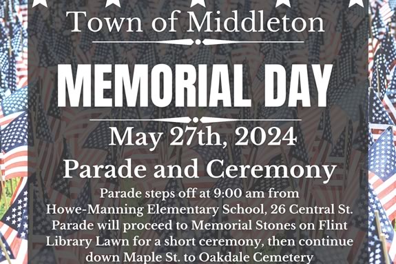 2024 Memorial Day Events in Middleton Massachusetts 