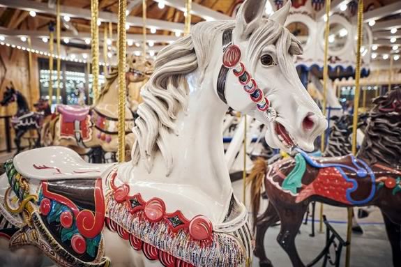 Carousel at Salisbury Beach MA Paint and Party Night for kids ages 6 and up.