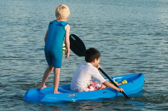 Lifetime Wave Kayaks are very bouyant, stable and great platforms to learn on.