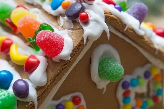 Kids are invited  to construct and decorate festive gingerbread house at Appleton Farms in Ipswich, Massachusetts