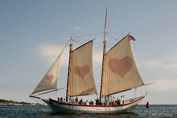 Schooner Ardelle turns into the love boat for date night sailing out of Gloucester Massachusetts! 