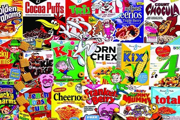 Breakfast Cereal Bar and cartoons at Newburyport Public Library