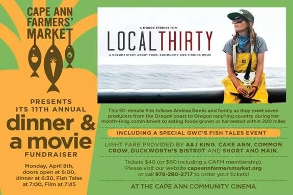 Cape Ann Farmers Market hosts their annual dinner and movie featuring 'Local Thirty'