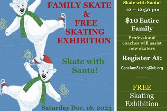 Get ready to lace up your skates and embrace the Holiday spirit. Skate with Santa in Gloucester Massachusetts