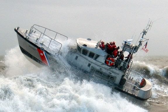 Coast Guard Surfboats handle 25' waves as a matter of routine.