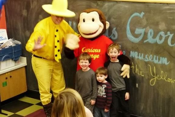 Kids will be able to meet Curious George and the Man with the Yellow Hat at the 