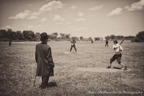 Come see how baseball used to be played at Spencer Pierce Little Farm. Photo: Matthew Muise Photography