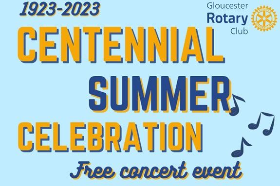 Celebrate the Gloucester Rotary's Centennial with a free concert at Stage Fort Park in Gloucester Massachusetts!