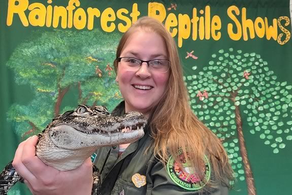 Kids will enjoy alive animal demonstration by Rainforest Reptiles hosted by the Sawyer Free Library in Gloucester Massachusetts