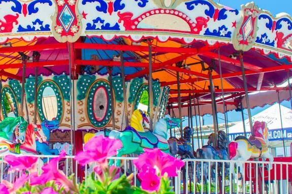 Free Carousel Rides at Salisbury Beach Massachusetts during Salisbury Days!