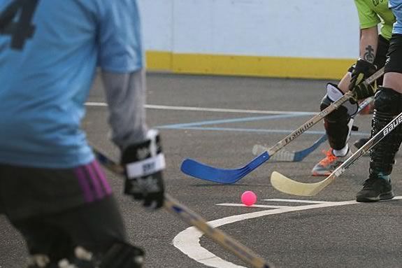 Street Hockey as a community builder at Balch Park as part of Beverly Homecoming 