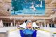 Glide around an indoor artificial ice rink as you skate to festive music, surrounded by sparkling snowflakes, mirror balls, and breathtaking views of the ocean.